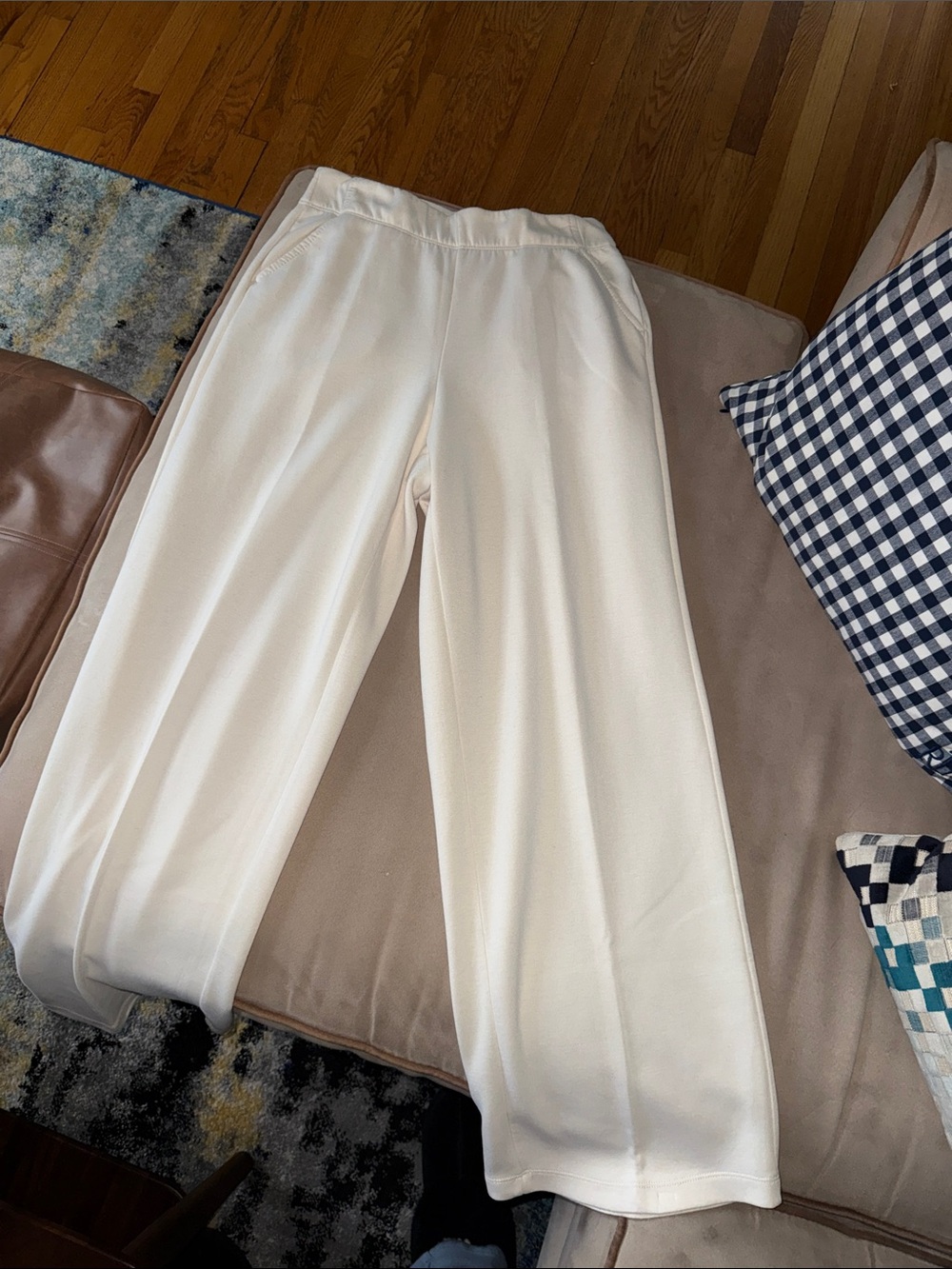 Max Studio Cream Wide-Leg Pants